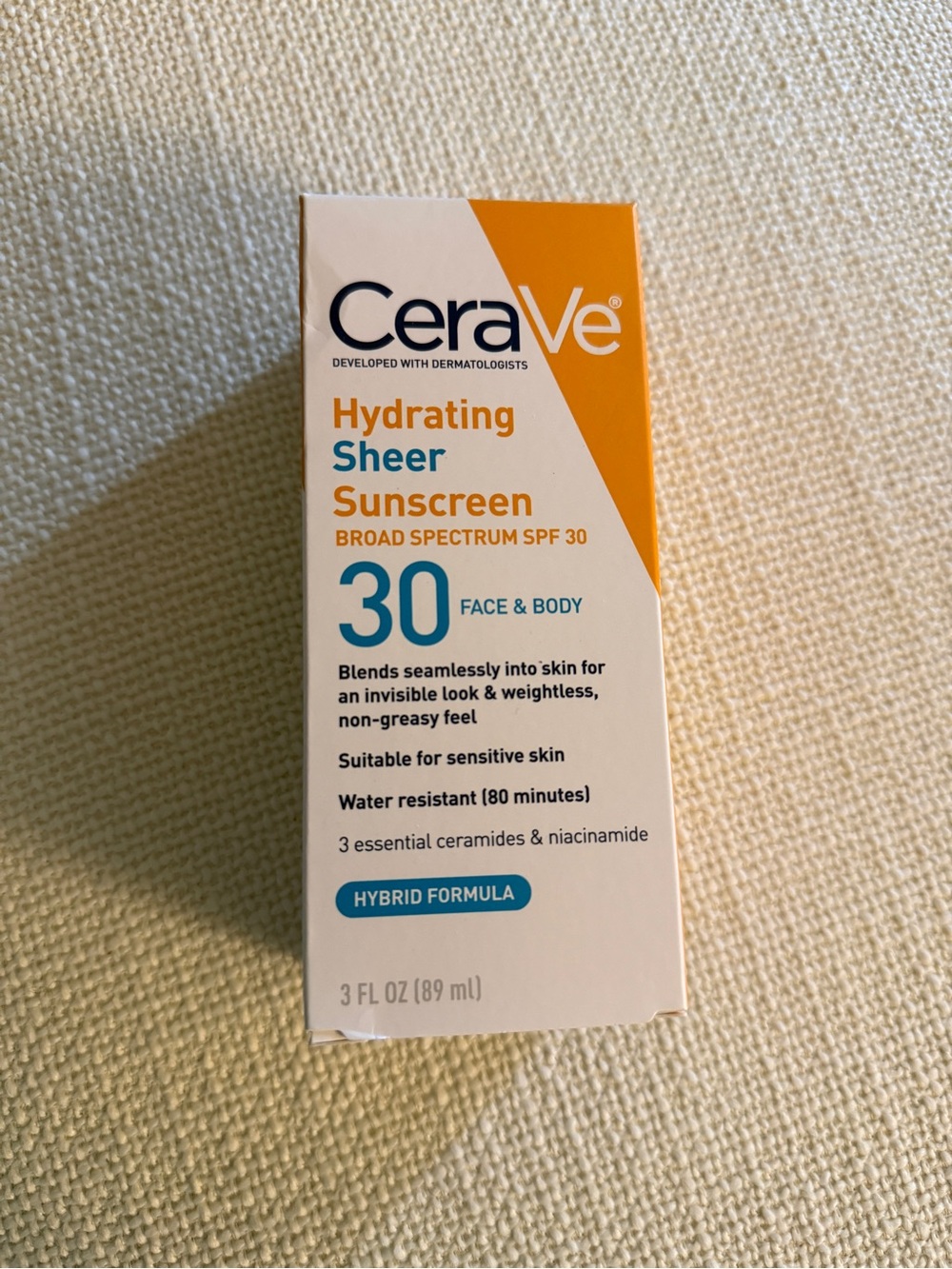 CeraVe Hydrating Sheer Sunscreen SPF 30